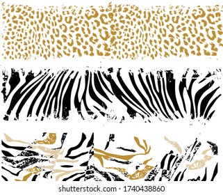leopard zebra striped pattern fashion design