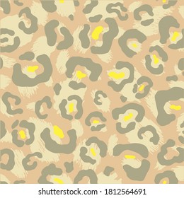 Leopard/animal pattern design drawing seamless pattern. Textile graphic design wallpaper, fashion design, wrapping paper.