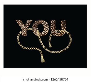 leopardfashion chain and belt gold seamless fashion gold chain design Baroque print with chains, keys. Seamless vector pattern with trendy accessories. Women's fashion collection. On black background.