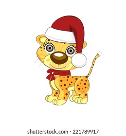 Leopards. Abstract vector illustration, element for design. new year