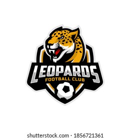 Leopards mascot for a football team logo. Vector Illustration.