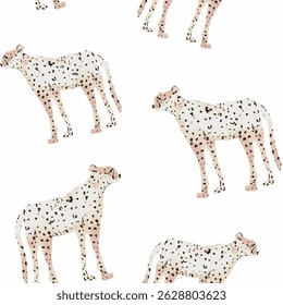 Leopards repeat pattern design vector illustration 