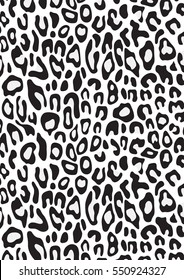 leopard,wild animal skin pattern.Safari textile design collection. Black on white. Backgrounds & textures