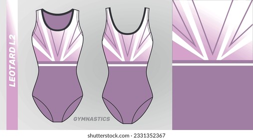 diseño deportivo de simulación de gimnasio de leotard