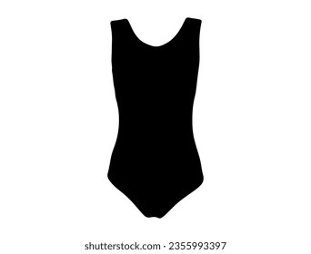 Leotard silhouette vector art white background