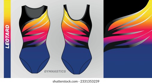 diseño deportivo de leotard gimnasia artística