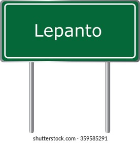Lepanto , Arkansas, road sign green vector illustration, road table, USA city