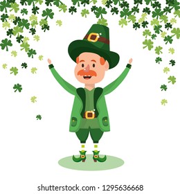 leprechau with clovers