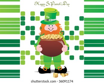  leprechaun abstract 17th march illustration
