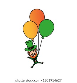 leprechaun with balloons helium saint patrick character