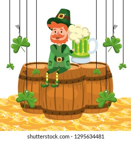 leprechaun with barrel