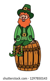 leprechaun with barrel