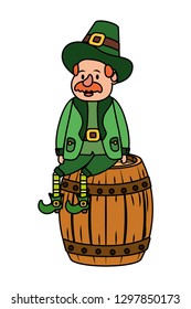 leprechaun with barrel