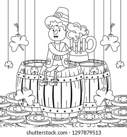 leprechaun with barrel