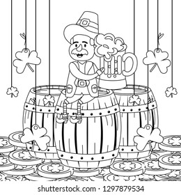 leprechaun with barrel