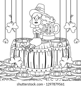 leprechaun with barrel