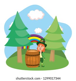 leprechaun with barrel