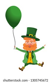 leprechaun beard holding globe