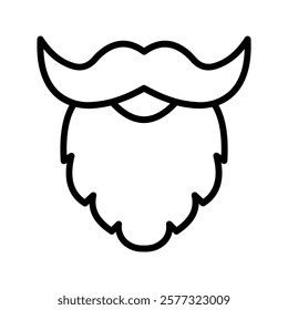 Leprechaun beard icon color editable
