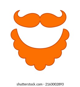 Leprechaun beard isolated on white background. Vector illustration