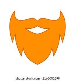 Leprechaun beard isolated on white background. Vector illustration