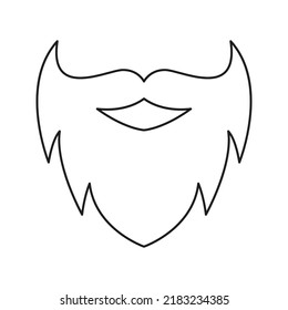 Leprechaun beard isolated on white background. Vector illustration