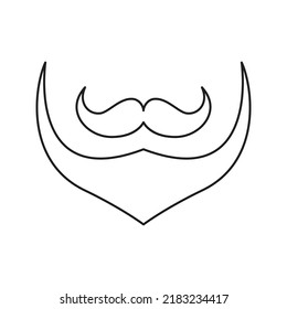 Leprechaun beard isolated on white background. Vector illustration