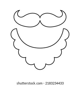 Leprechaun beard isolated on white background. Vector illustration