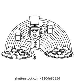 leprechaun with bears and rainbow avatar character