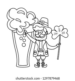 leprechaun with beer