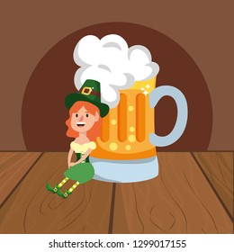 leprechaun with beer