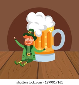 leprechaun with beer