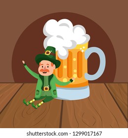 leprechaun with beer