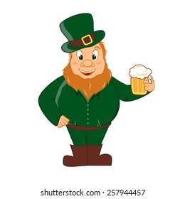 Leprechaun with beer