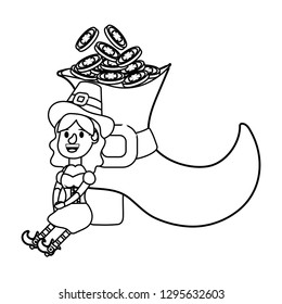 leprechaun with big boot