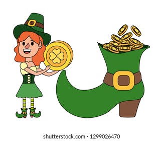 leprechaun with big boot