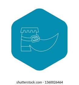 Leprechaun boot icon. Outline illustration of leprechaun boot vector icon for web