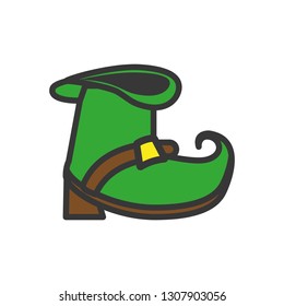 leprechaun boot isolated icon