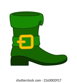 Leprechaun boot isolated on white background. Vector illustration