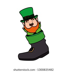 leprechaun in boot saint patrick character