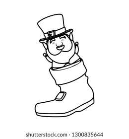 leprechaun in boot saint patrick character