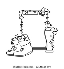 leprechaun boots and beer saint patrick day