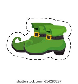 leprechaun boots isolated icon