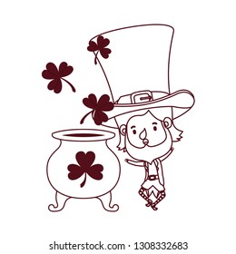 leprechaun with cauldron avatar character