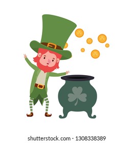 Leprechaun Cauldron Avatar Character Stock Vector (Royalty Free ...