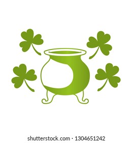 leprechaun cauldron isolated icon