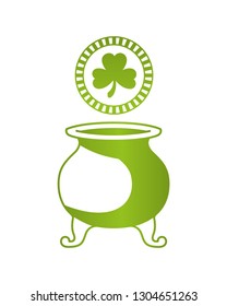 leprechaun cauldron isolated icon