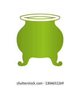 leprechaun cauldron isolated icon