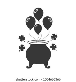 leprechaun cauldron isolated icon