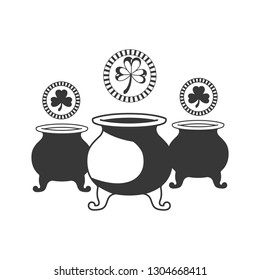 leprechaun cauldron isolated icon